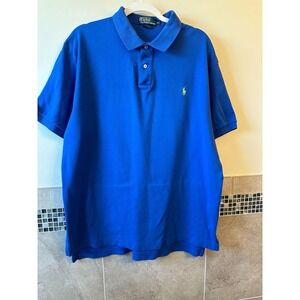 Polo by Ralph Lauren Cotton Blue Polo Shirt SZ XL Vintage